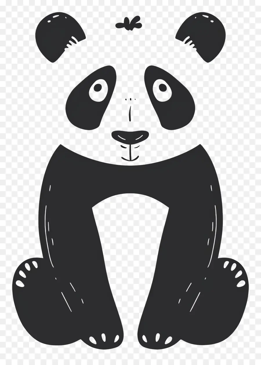 Panda，Oso Panda Negro PNG