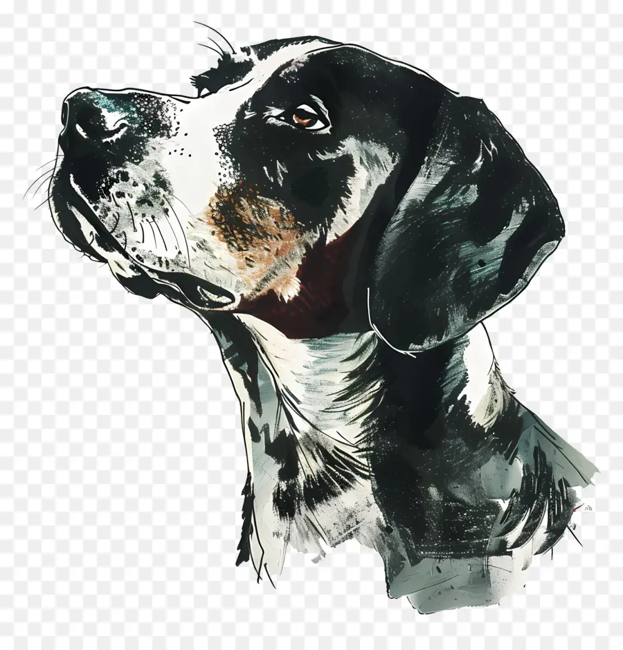 Perro，En Blanco Y Negro De La Pintura PNG