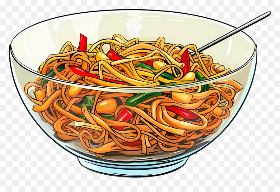 Chow Mein，Espaguetis PNG