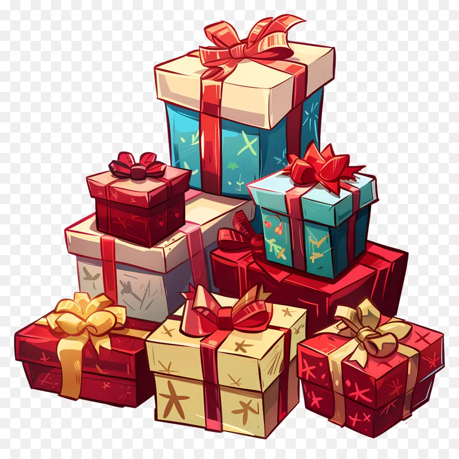 Pila De Regalos，Pila De Cajas De Regalo PNG