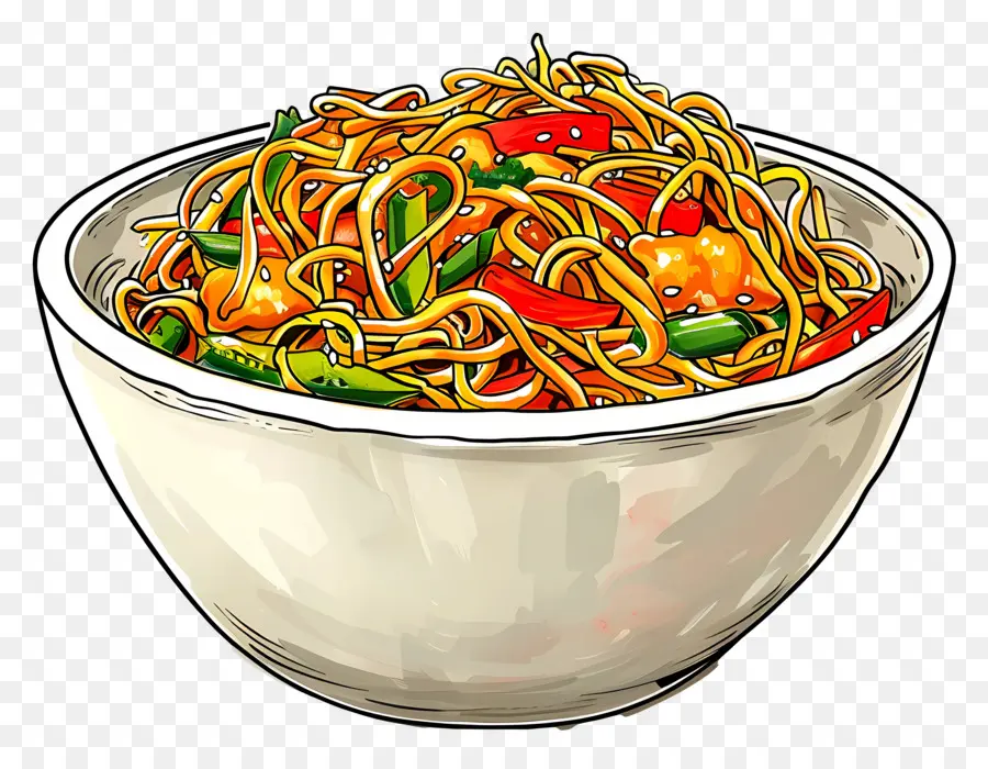 Chow Mein，Fideos PNG