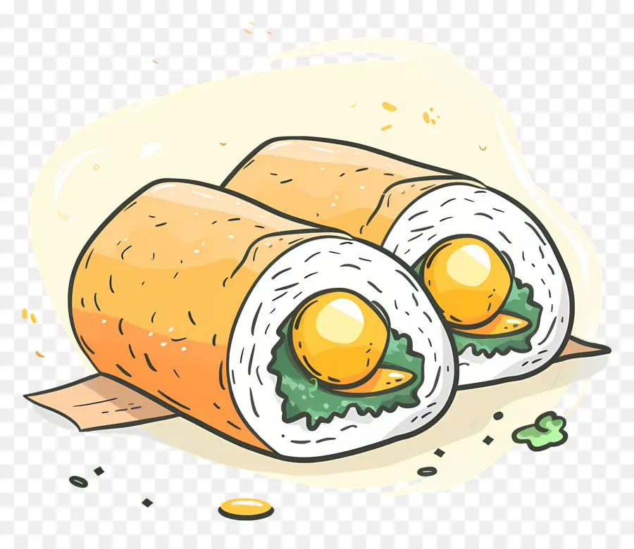 Rollos De Huevo，Rollo De Sushi PNG