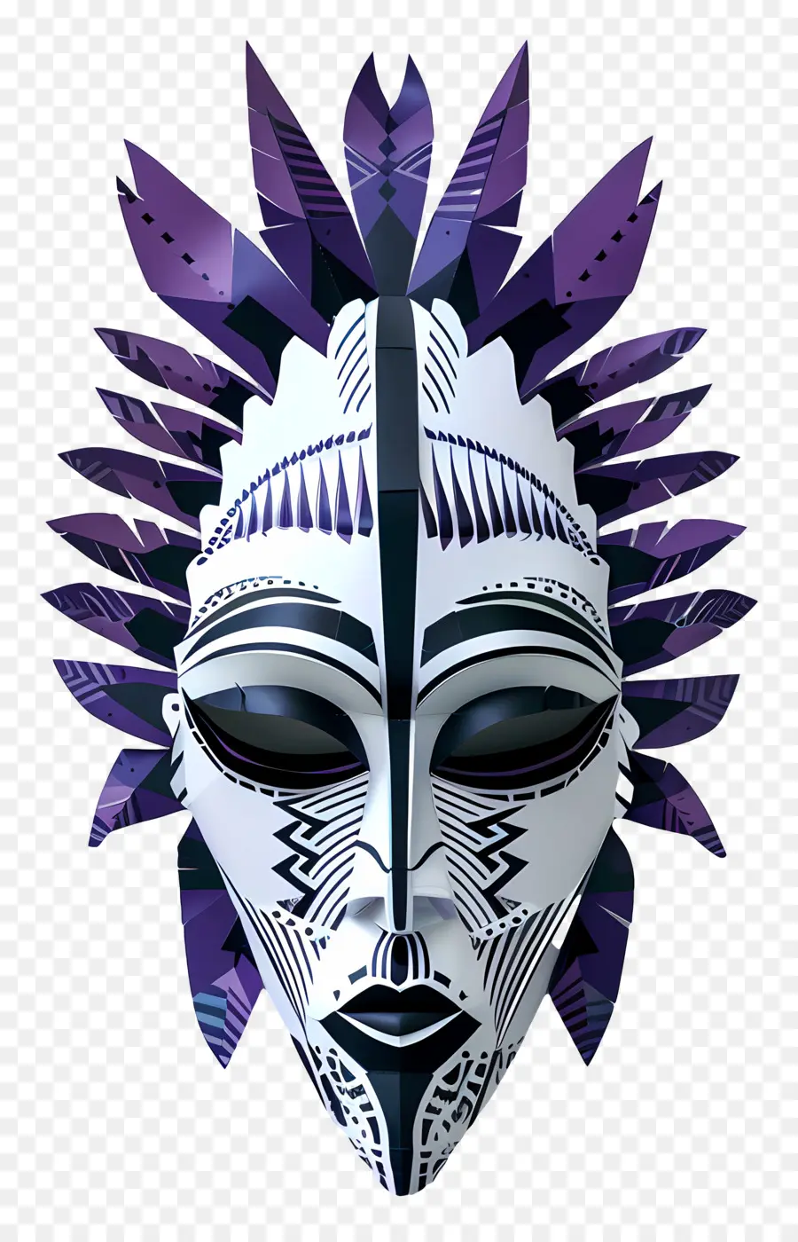 Máscara Tribal，Mascarilla Negra PNG