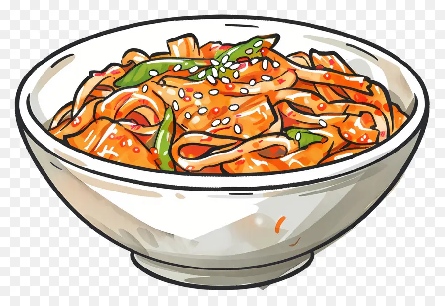 Chow Mein，Los Fideos Fritos PNG