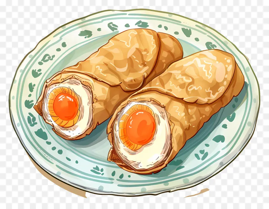 Rollos De Huevo，Huevos Fritos PNG