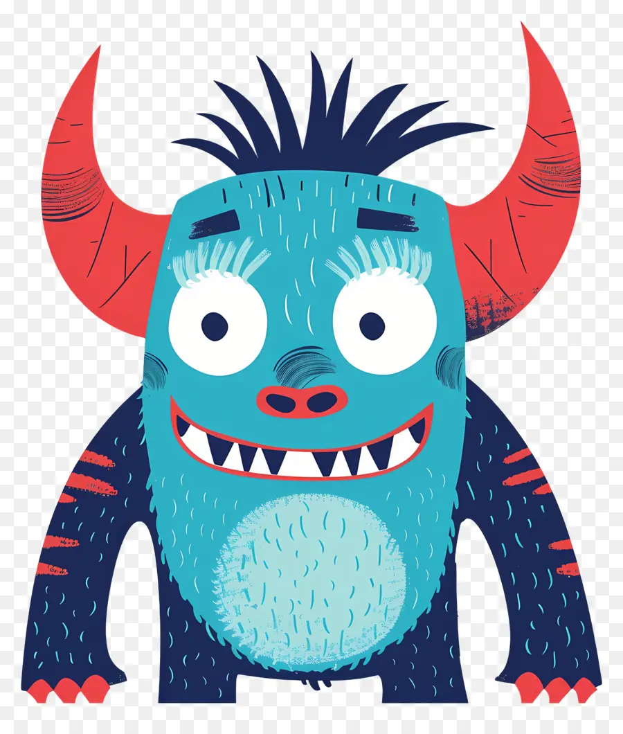 Monstruo，Azul PNG