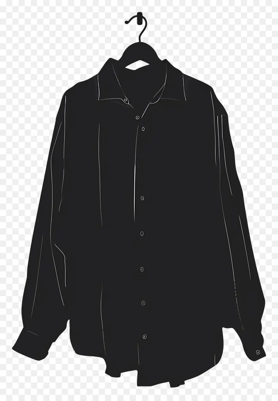 Camisa En La Percha，Camisa Negra PNG