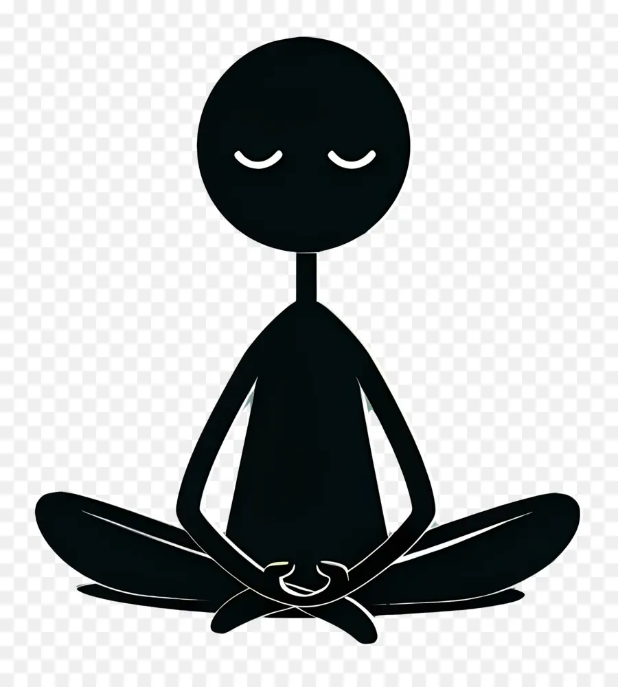 Figura De Palo Meditando，Figura Meditadora PNG