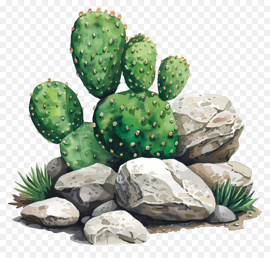 Cactus Con Rocas，Cactus PNG