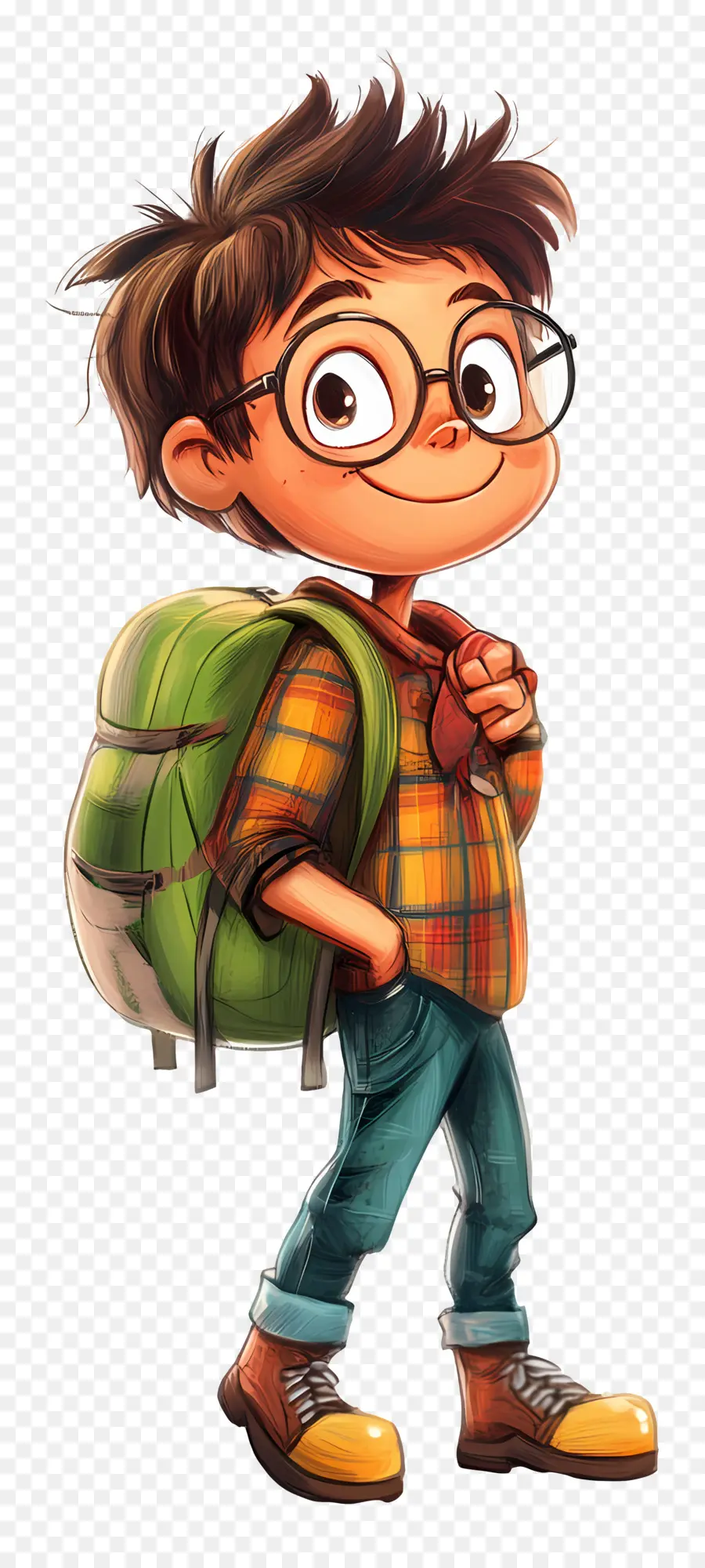 De Regreso A La Escuela，Chico Con Mochila PNG