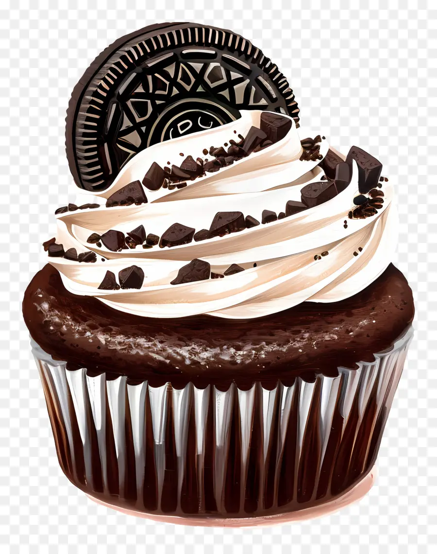 Cupcake De Oreo，Magdalena De Chocolate PNG