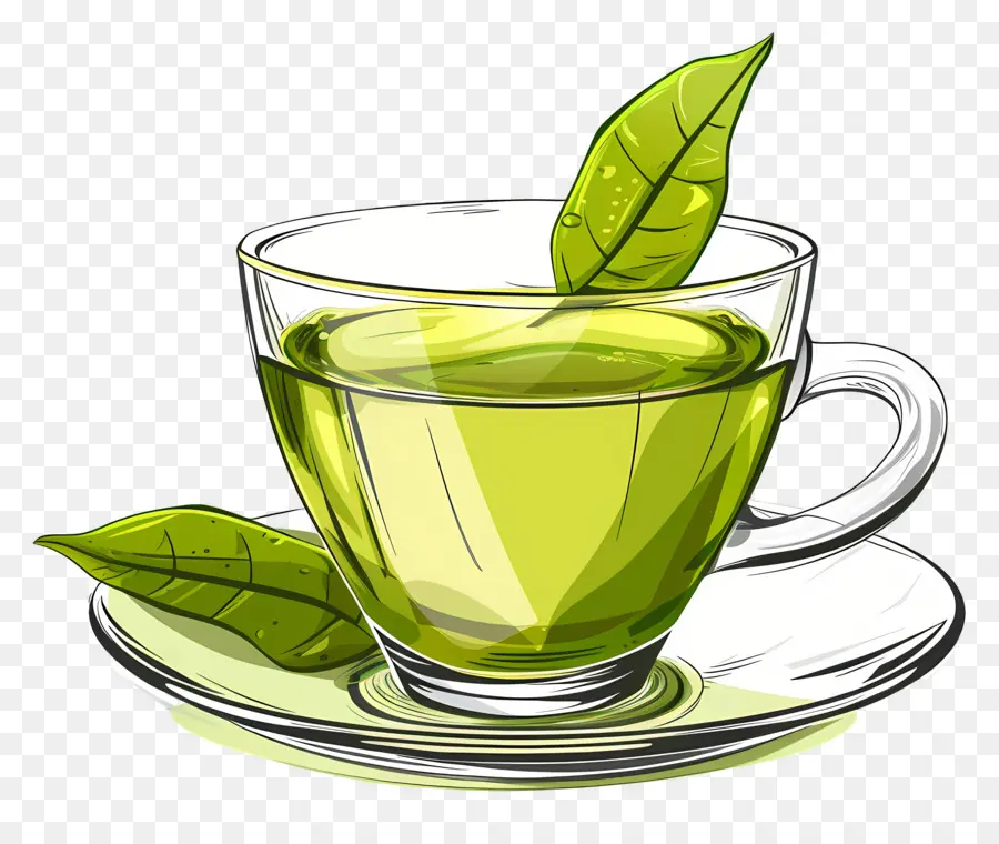 Té Verde，Saludable PNG