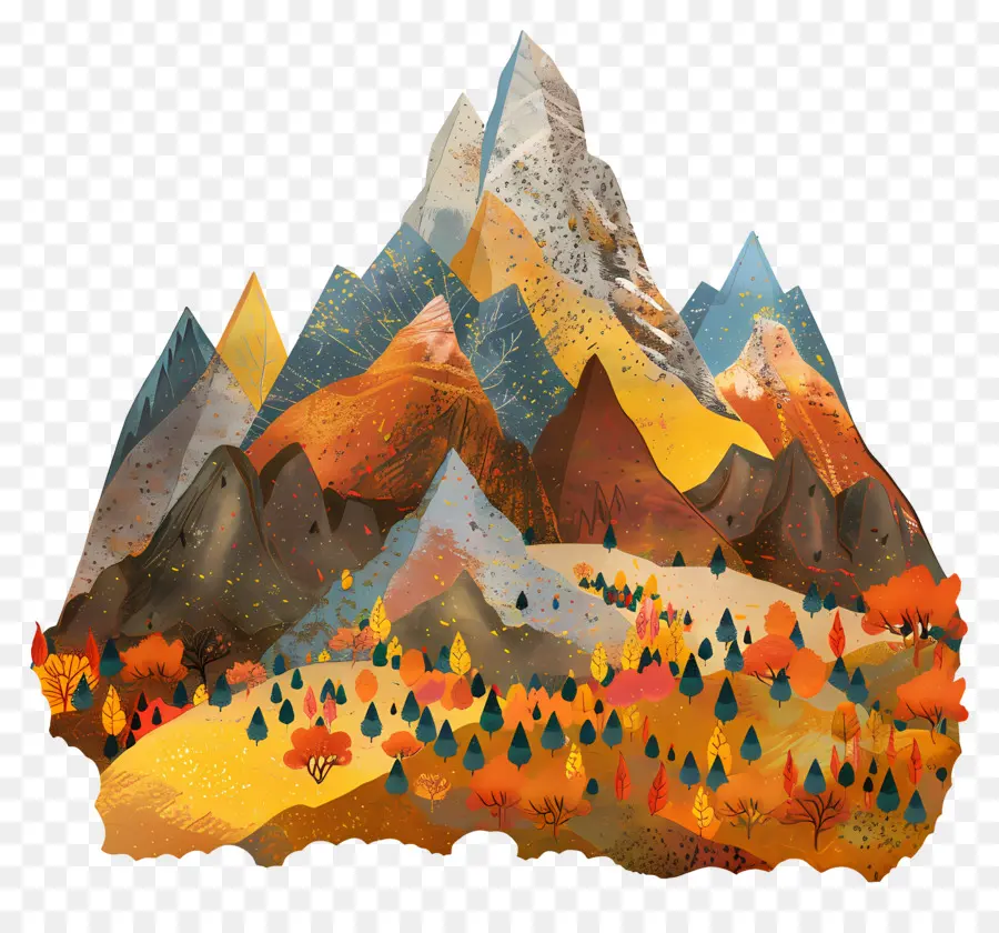 Top View Mountain，Mountain Landscape PNG