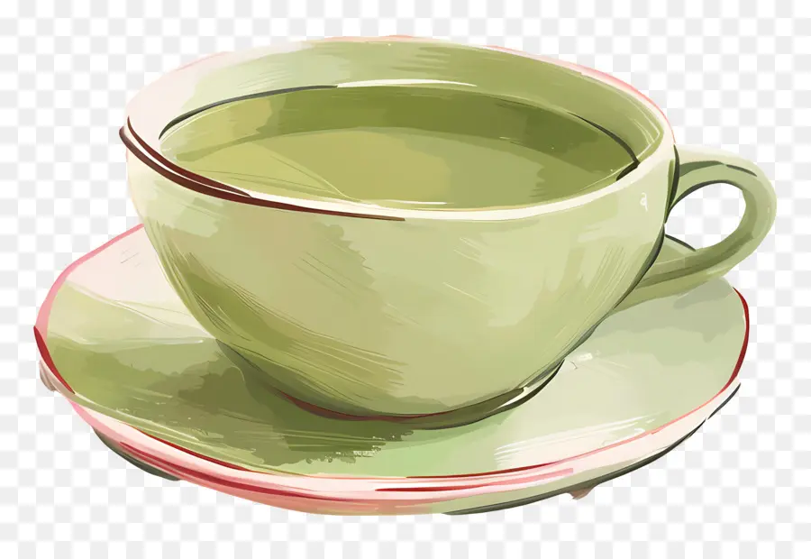 Té Verde，La Taza De Té PNG