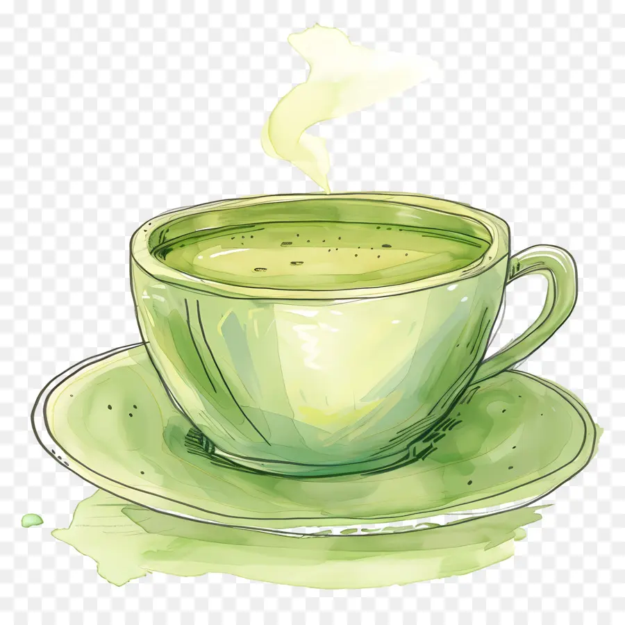 Té Verde，Taza De Té PNG