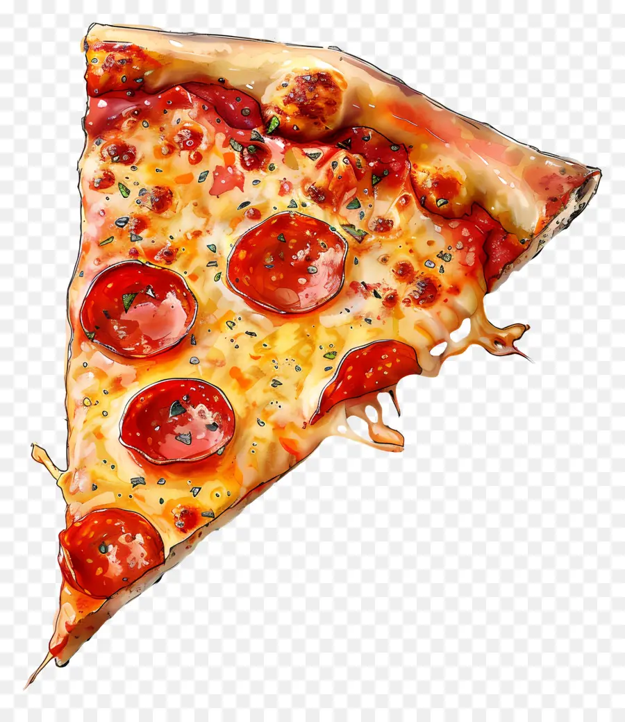 Rebanada De Pizza，Rebanada De Pizza De Pepperoni PNG