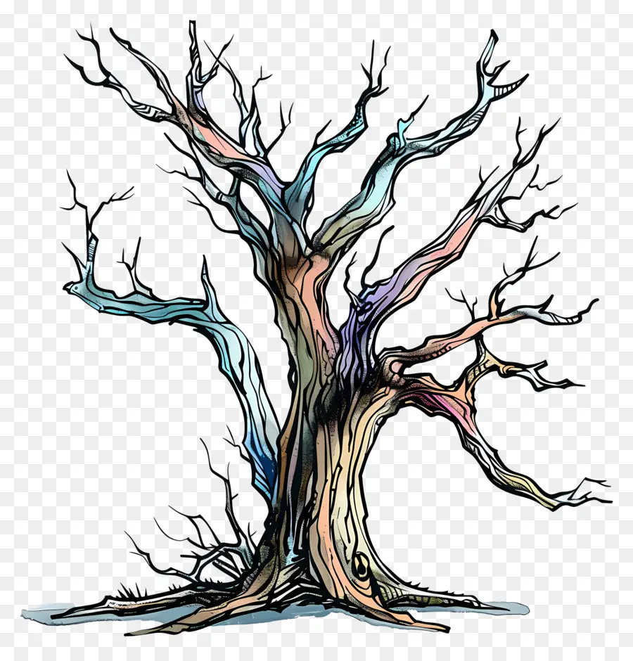 árbol Seco，árbol Retorcido PNG