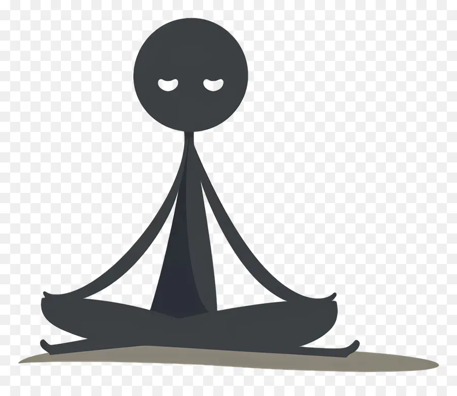 Figura De Palo Meditando，Figura Meditadora PNG