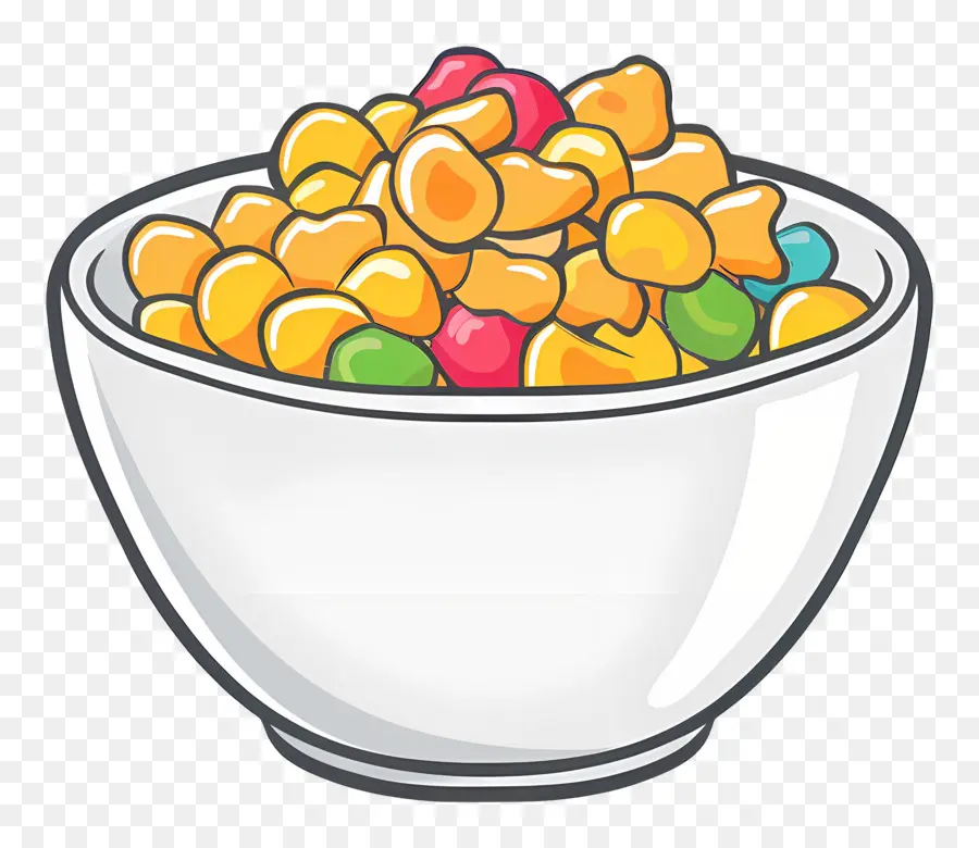 Tazón De Cereales，Cereal Colorido PNG