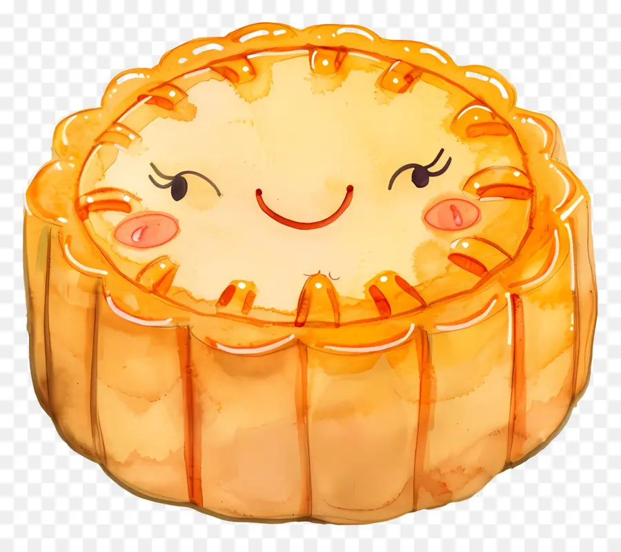 Mooncake，Pastel Sonriente PNG