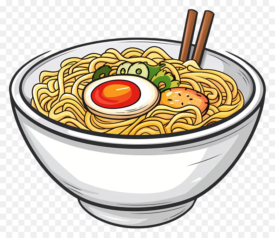 Fideos Ramen，Plato De Ramen PNG