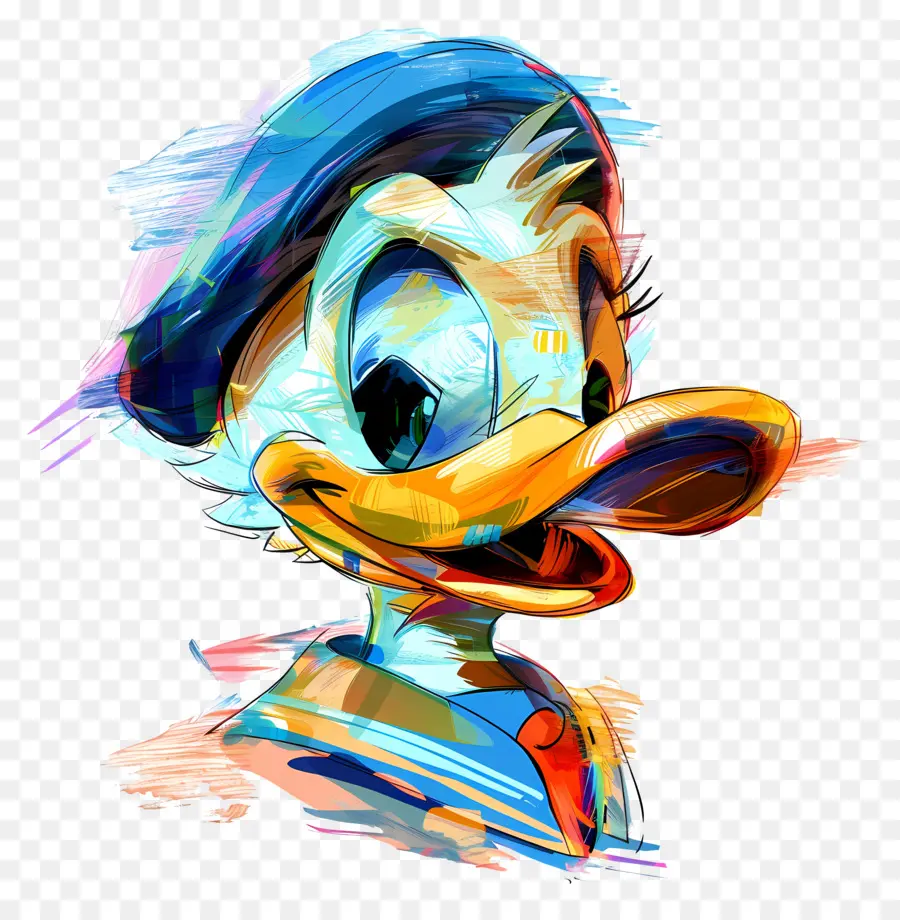 El Pato Donald En La Cabeza，Dibujos Animados De Pato PNG