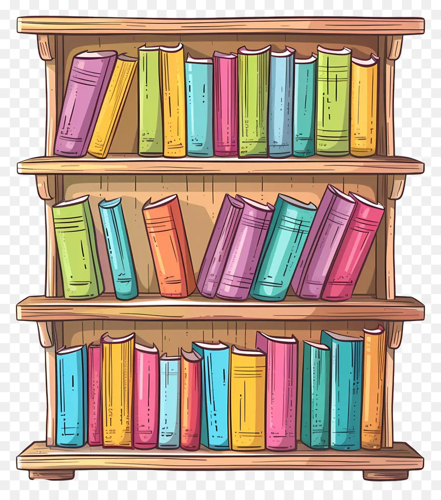 Estantería De Madera，Bookshelf PNG