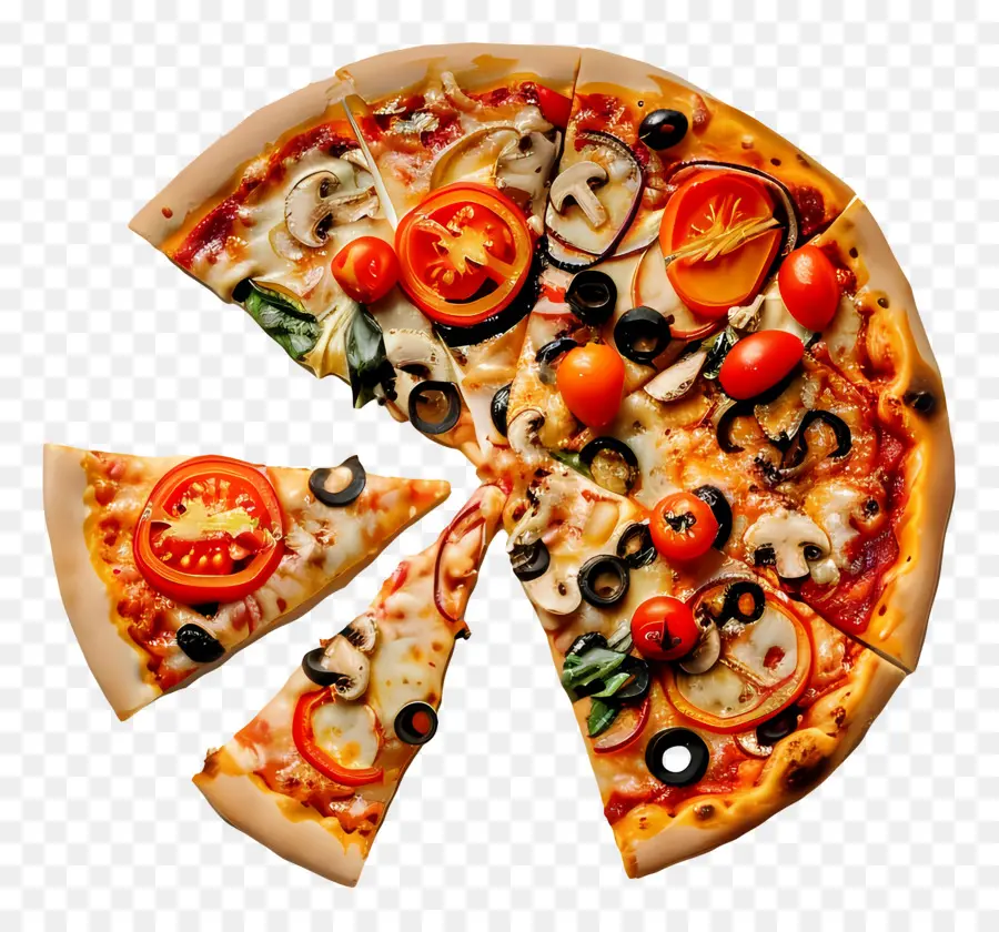 Pizza Vegana，Pizza PNG