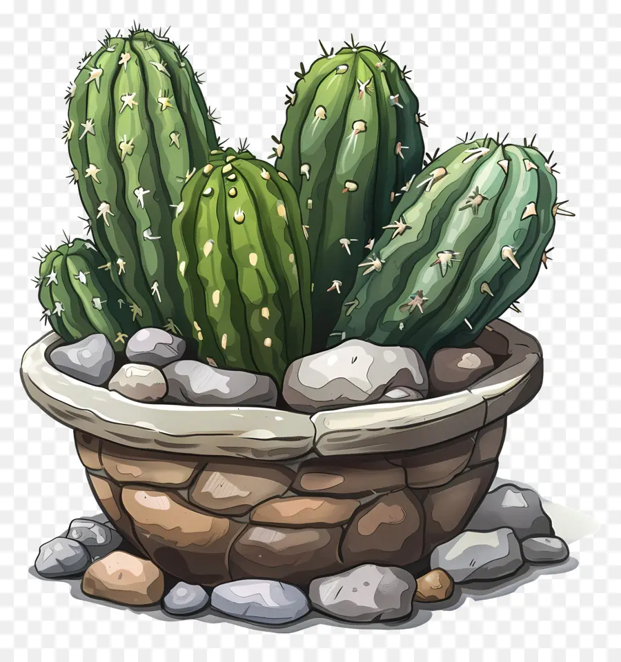 Cactus Con Rocas，Cactus PNG