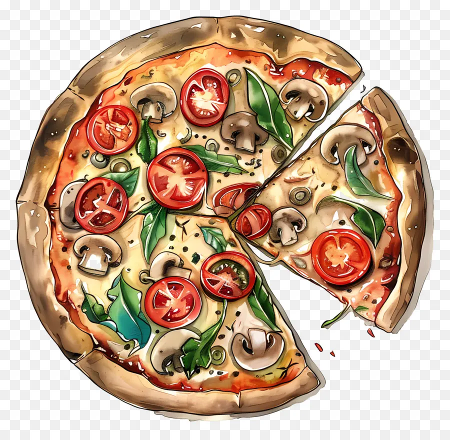 Pizza，Los Tomates PNG