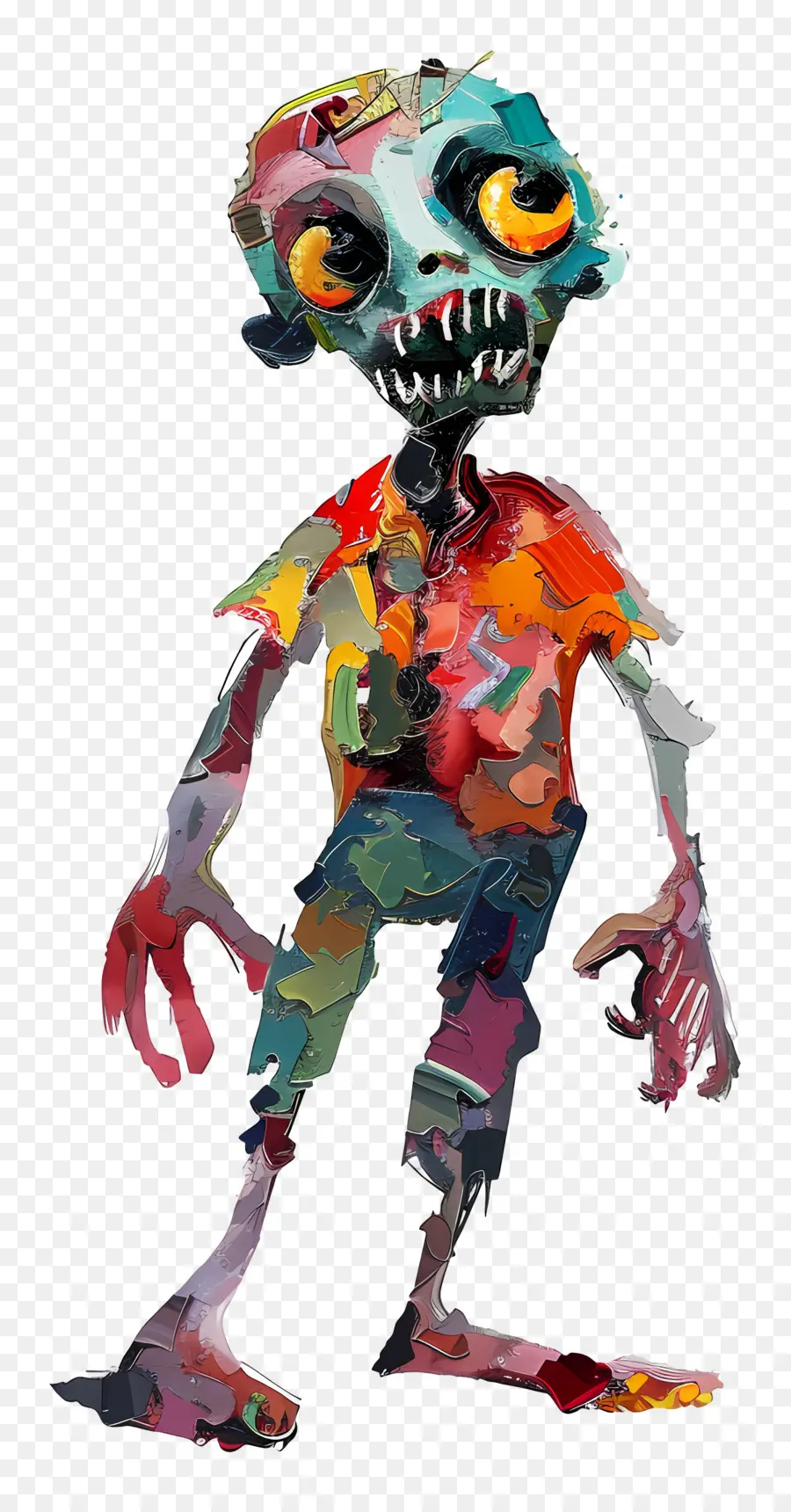 Zombie，Zombi Colorido PNG