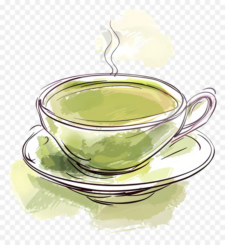 Té Verde，Taza De Té PNG