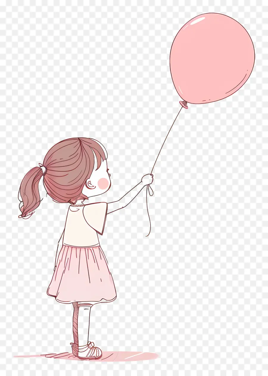 Niña，Red Balloon PNG