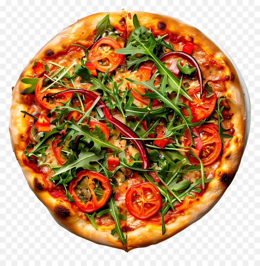 Pizza Vegana，Pizza De Vegetales PNG