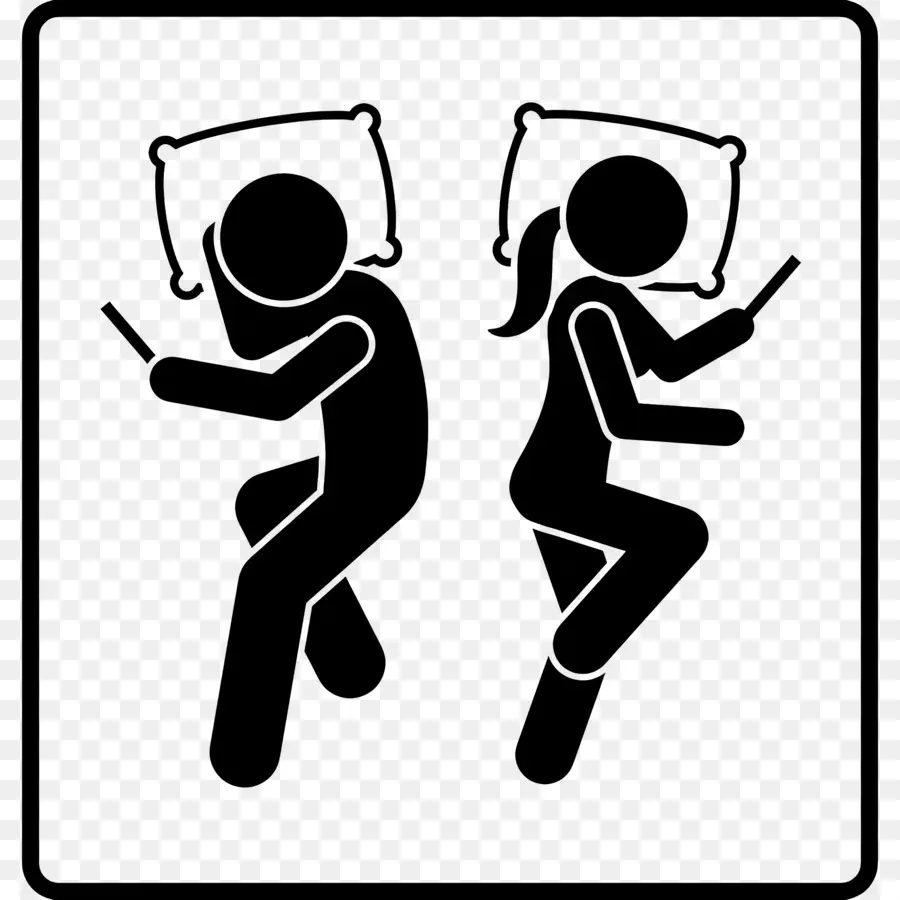 Pareja Para Dormir，Cama PNG