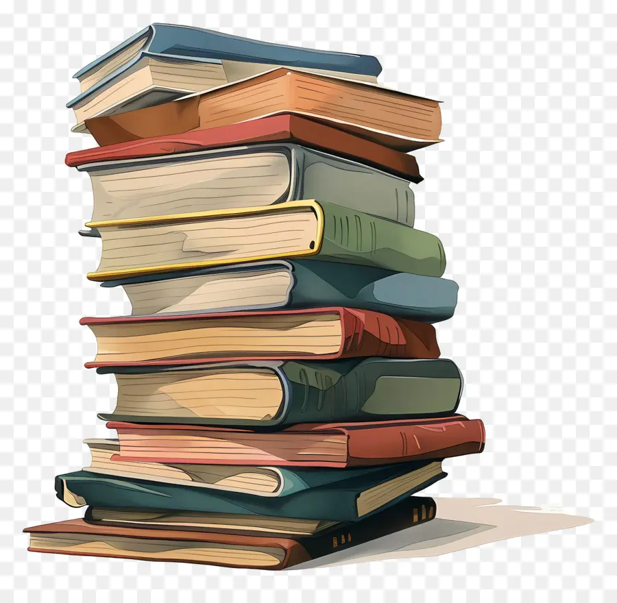 Libros，Pila PNG