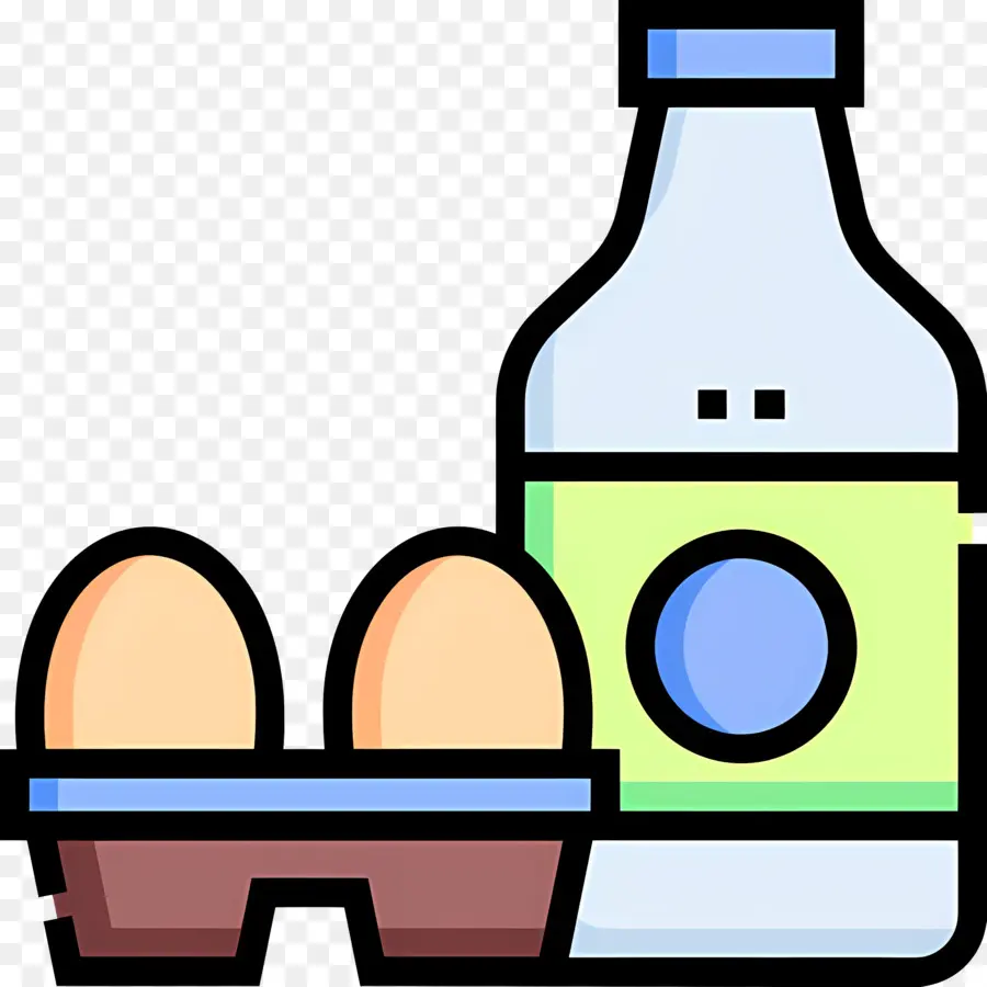 Leche Y Huevo，Huevos Y Botella PNG