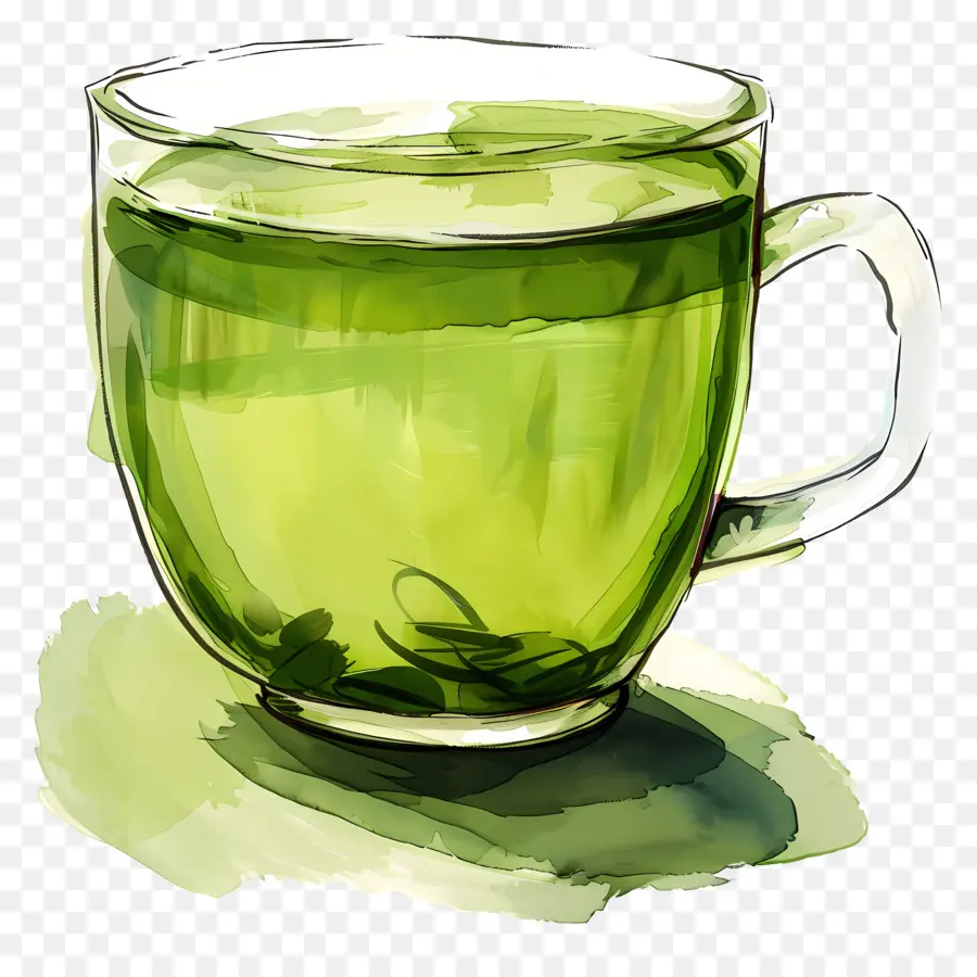 Té Verde，Taza De Té Verde PNG