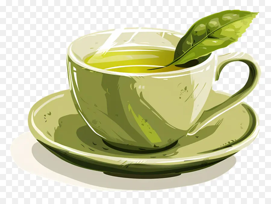 Té Verde，La Taza De Té PNG