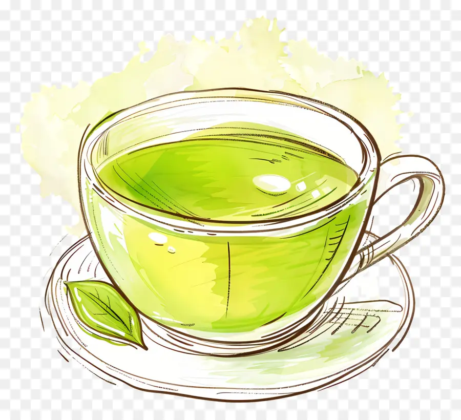 Té Verde，Taza De Té PNG