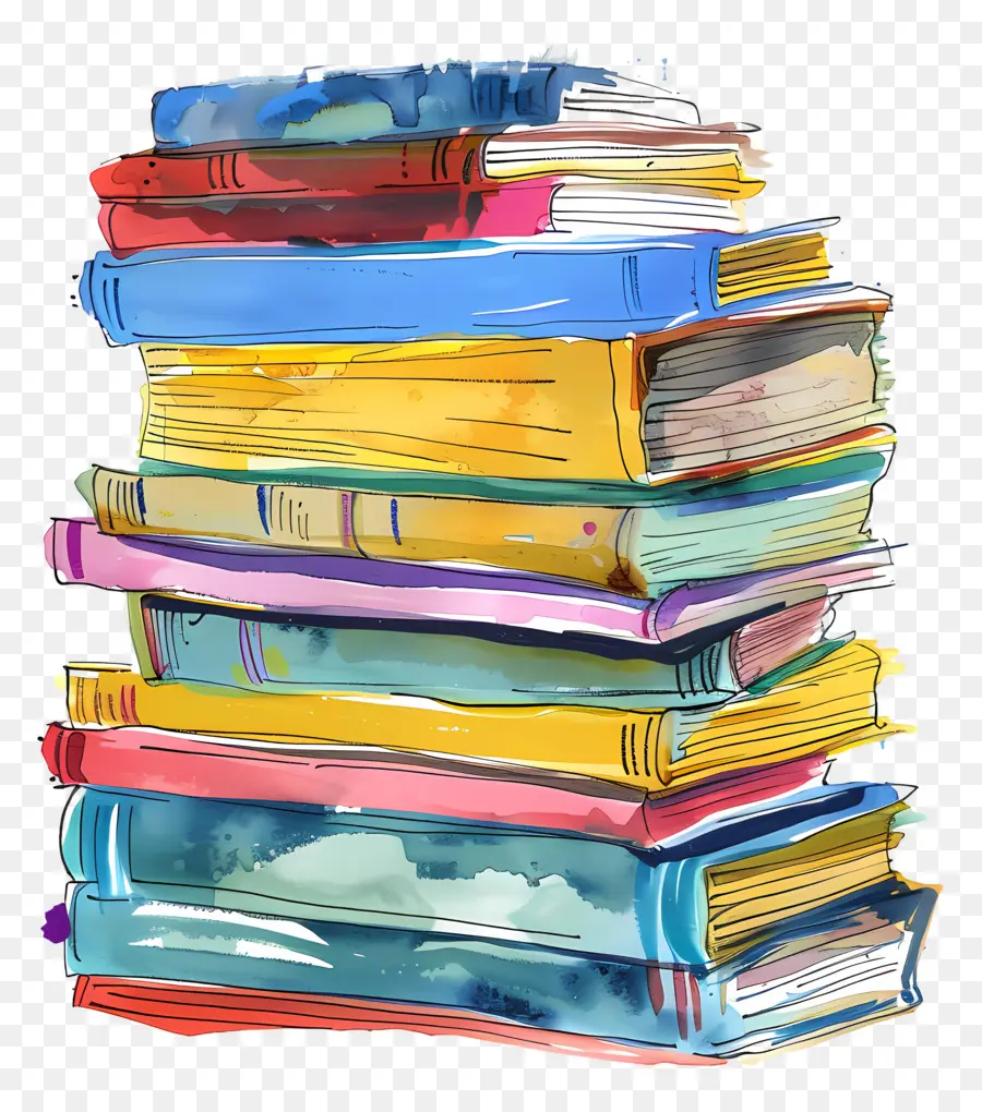 Pila De Libros，La Lectura PNG