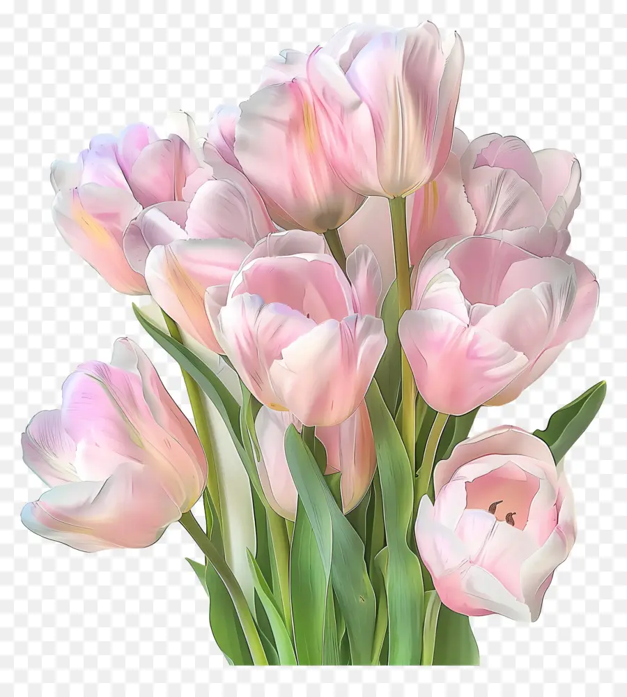 Tulipanes Rosados，Ramo PNG