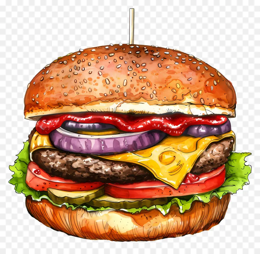 Hamburguesa，Hamburguesa Con Queso PNG