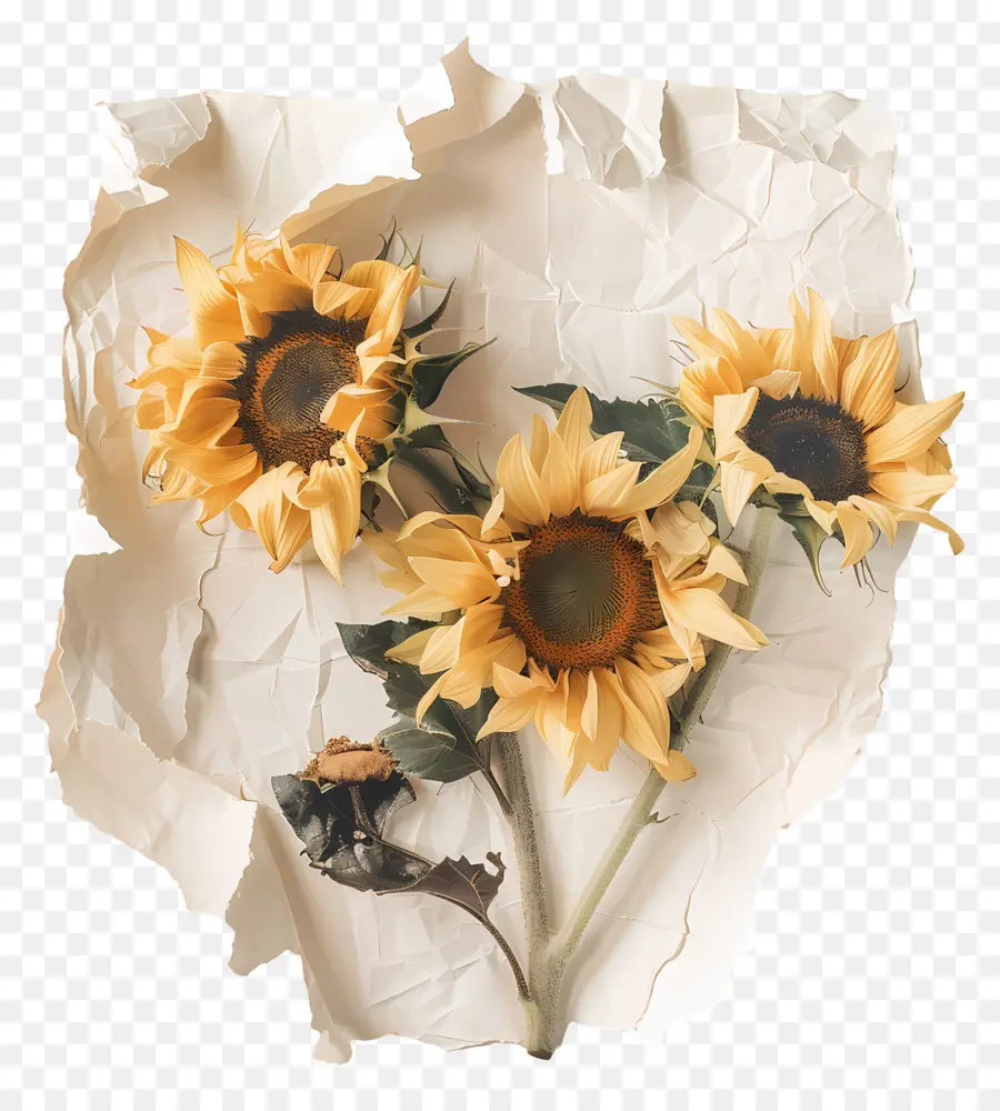 Ramo De Flores De Girasol，Los Girasoles PNG