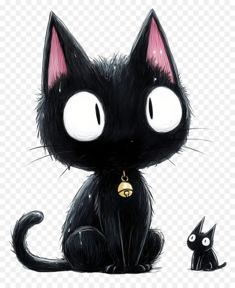 Kuromi，Gato Negro PNG