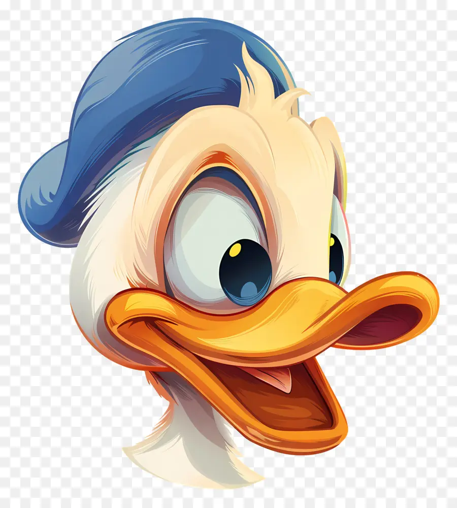 El Pato Donald En La Cabeza，Dibujos Animados De Pato PNG