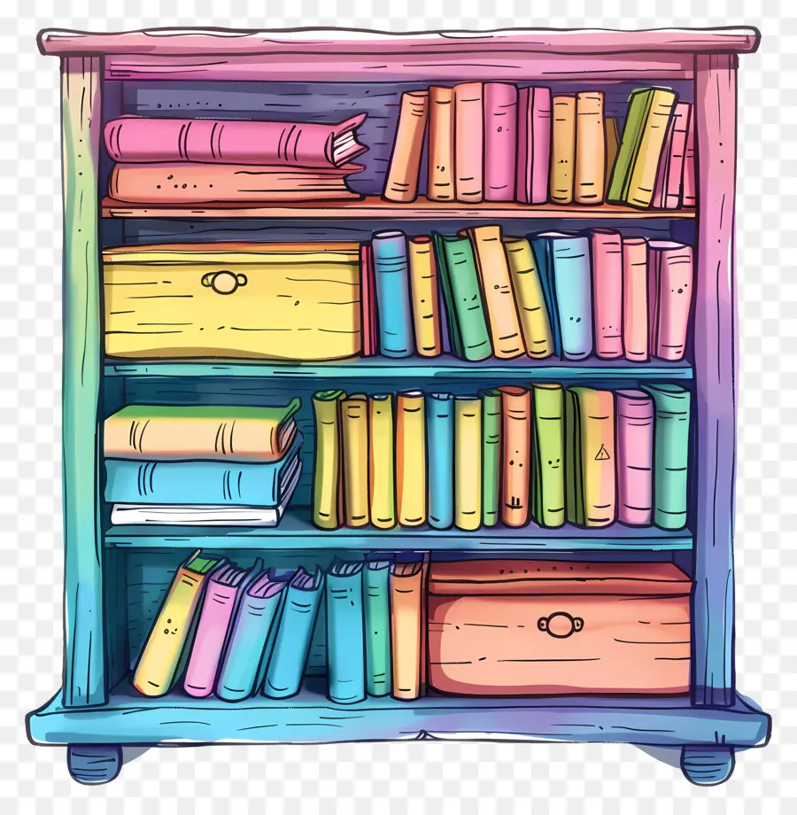 Estantería De Madera，Bookshelf PNG