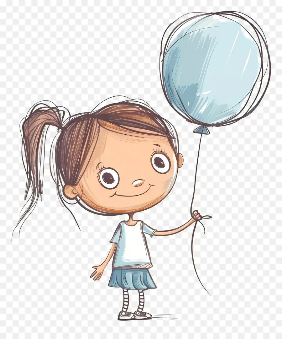 Niña，Niña Con Globo PNG