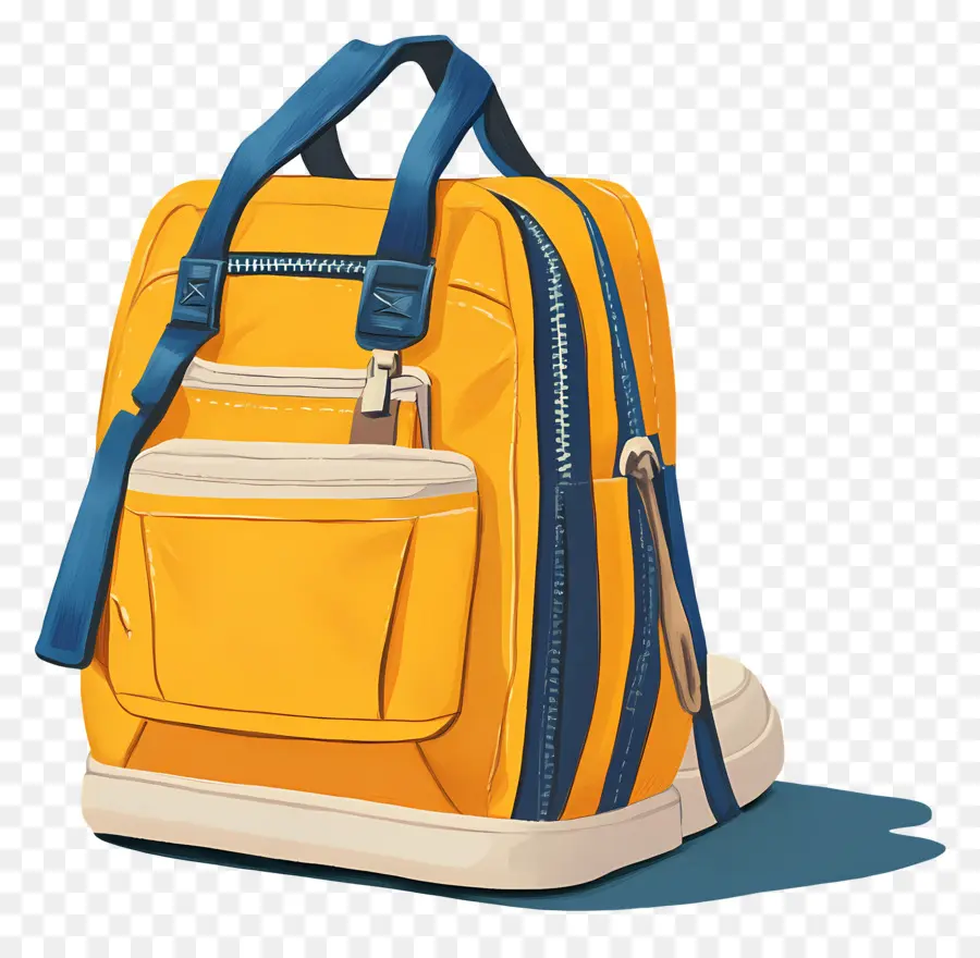 De Regreso A La Escuela，Mochila Amarilla PNG