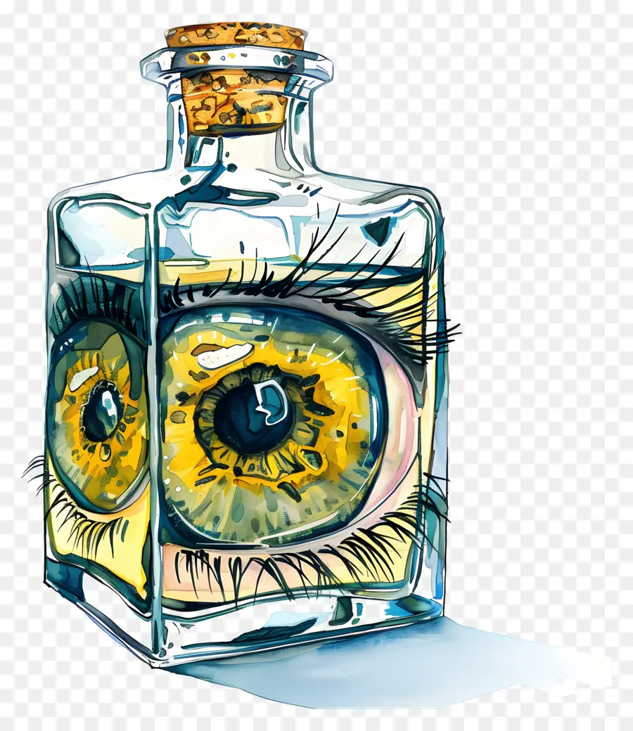 Ojos En Botella De Vidrio，Ojo En Una Botella PNG